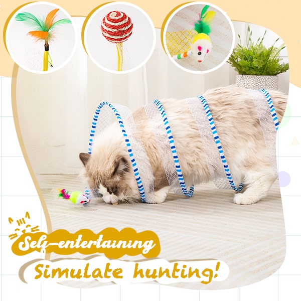 Self-play Cat Hunting Spiral Tunnel Toy