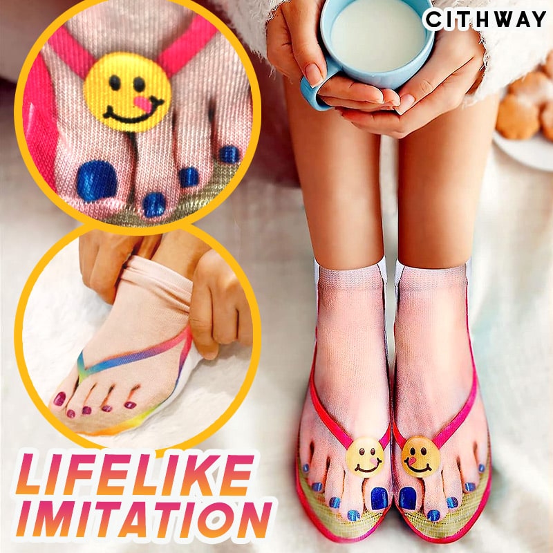 Cithway™ 3D-Printed Flip Flop Liner Socks